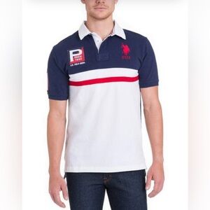 U.S. Polo Assn. Men’s Rugby-Style Polo Shirt - EUC